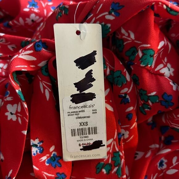 NWT … MIAMI “Size: XXS” Red Floral Jumpsuit - Picture 7 of 7